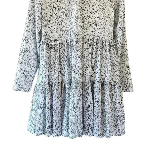 Ted Baker London Phenia Subtle Long Sleeve Ruffled Tiered Boho Casual Mini Dress - Picture 6 of 16